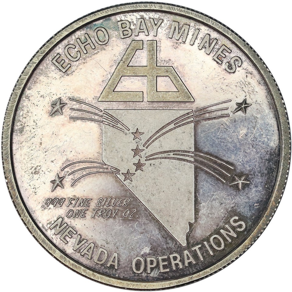 1988 Echo Bay Mines NV Round Mountain Gold Corp Expansion 1 oz .999