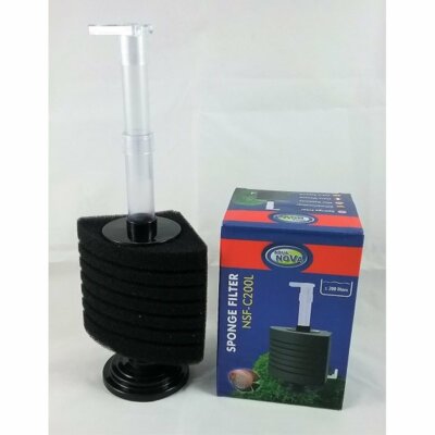 3x AquaNova Eck-Schwammfilter 200L Aquarium Schwammfilter