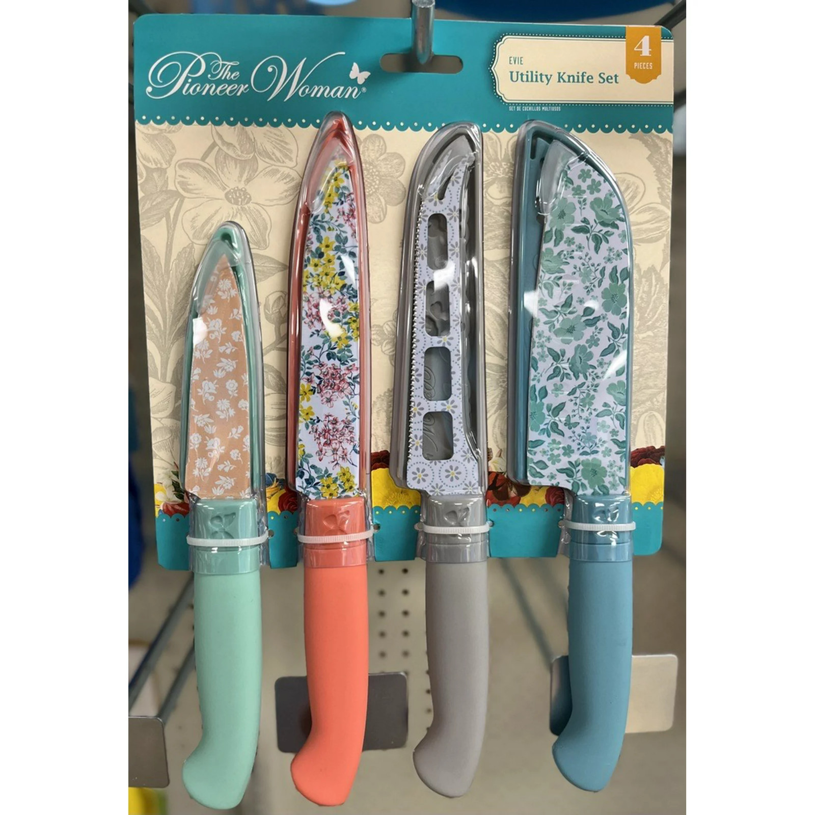 The Pioneer Woman Evie 4-Piece Stainless Steel Utility Knife Set