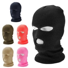 3 Hole Full Face Mask Warm Winter Cap Balaclava Outdoor Ski Beanie Tactical Hat
