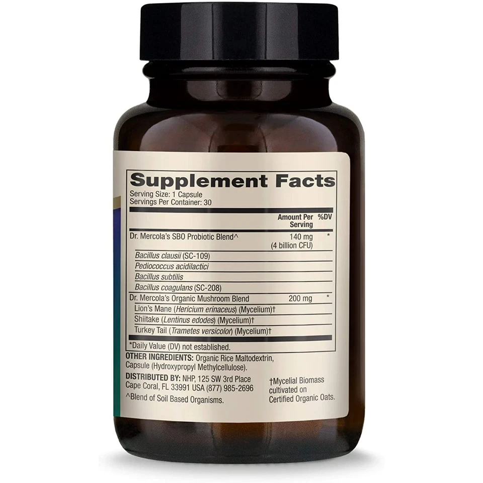Dr Mercola Complete Spore Restore SBO Probiótico 4 Bilhões UFC - 30 cápsulas - Imagem 2 de 4
