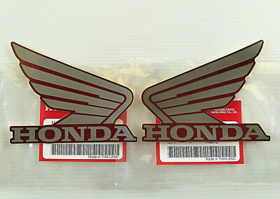 ORIGINAL Honda-Wing Flügel-CB 650R-10cm-SILBER/ROT-Aufkleber-Sticker-CBR-100mm