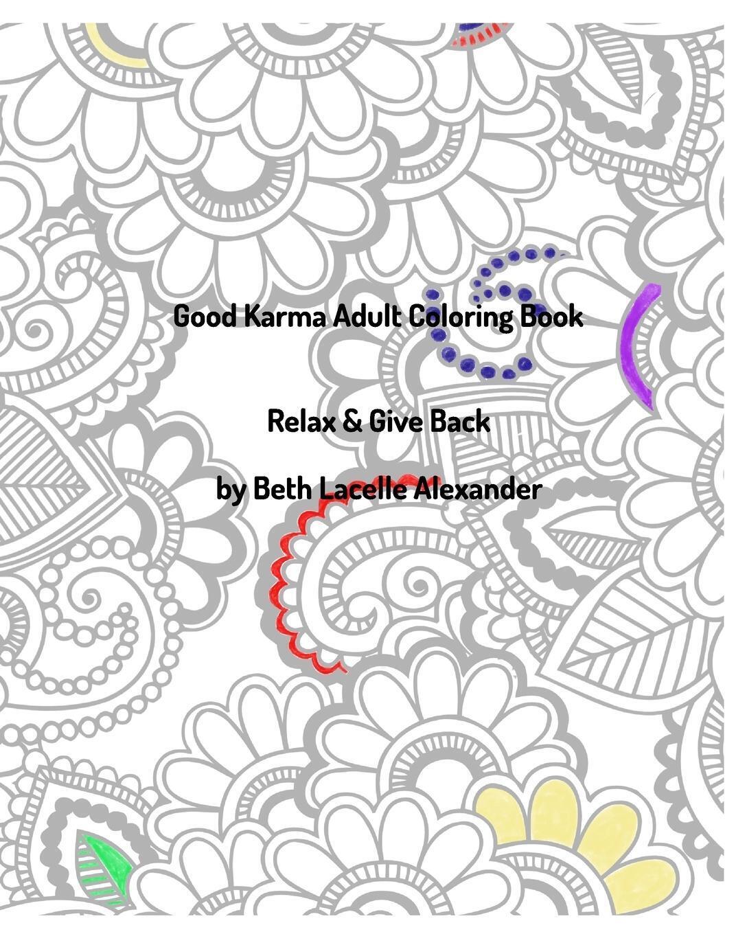 Thumbnail - Good Karma Adult Colouring Book Relax & Give Back Beth Lacelle