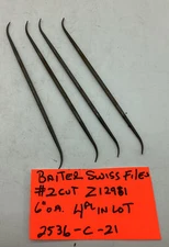 Baiter Swiss Files, Z12981, #2 Cut, 6”, (4 Pc In Lot) 2536- C -21
