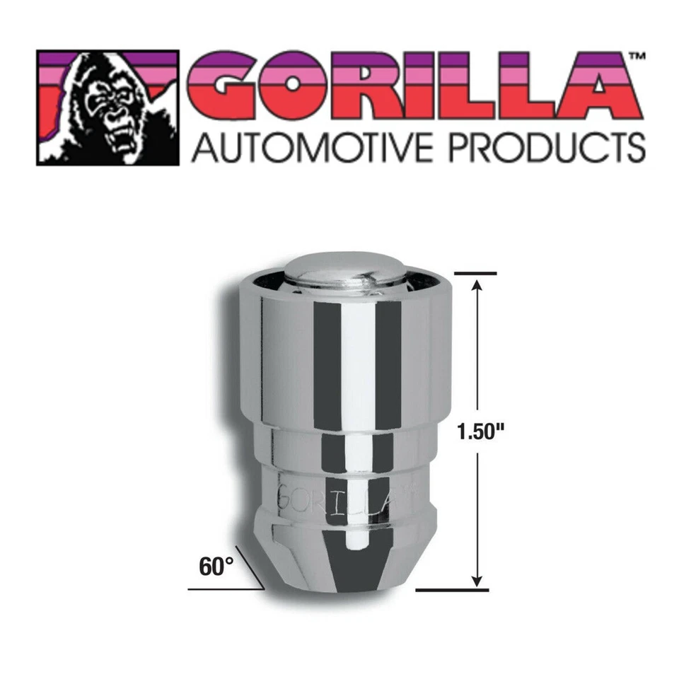 Cerraduras de rueda cromadas Gorilla Guard (2 llaves) 12 mm x 1,50 bulto bellota 61631-2K Foto 3 de 4