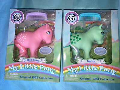 Lot of 2 My Little Pony Minty Green Cotton Cand Pink Collection 35 Anniversary
