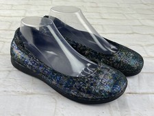 ALEGRIA Womens Flats Sparkly Leather Sz 9 Pet-321 Petal Slip Resisatant Comfort