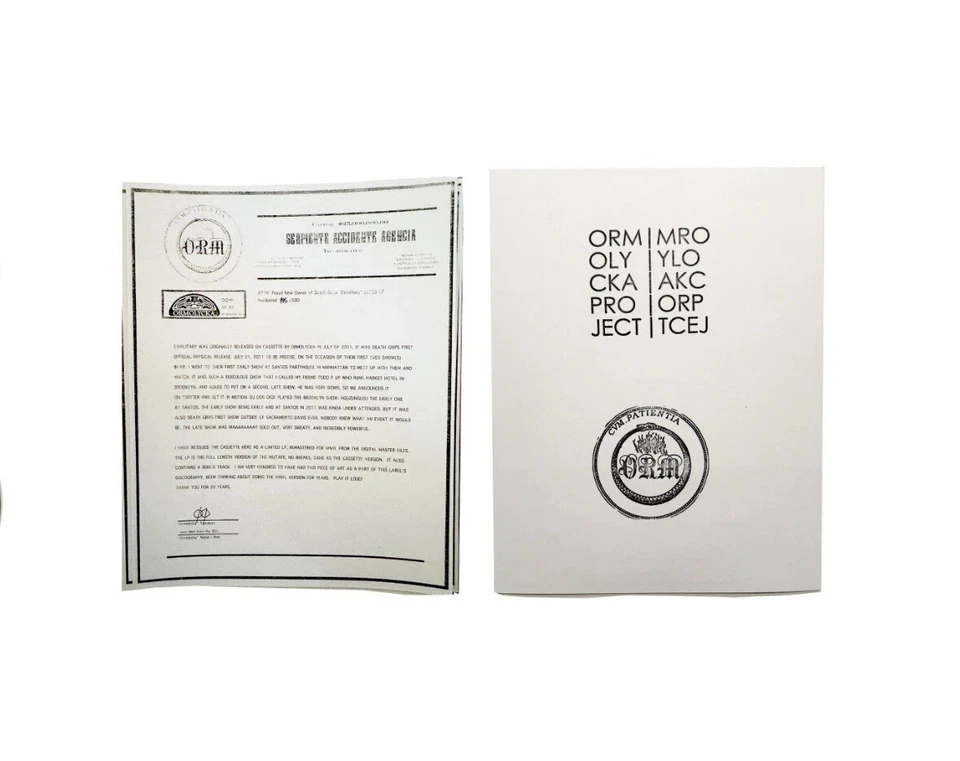 DEATH GRIPS EXMILITARY VINYL 2025 CAMO PRESSING IN HAND x/500 - Image 2 of 2