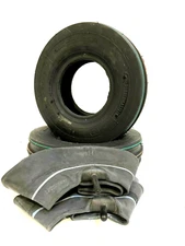 Two New 3.50-6 Three Rib Front Garden Tractor Tires W/tubes 3.50x6