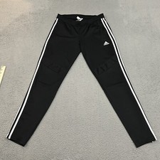Adidas Pants Womens Medium Black White Three Stripe Tiro 19 Track Soccer Ladies