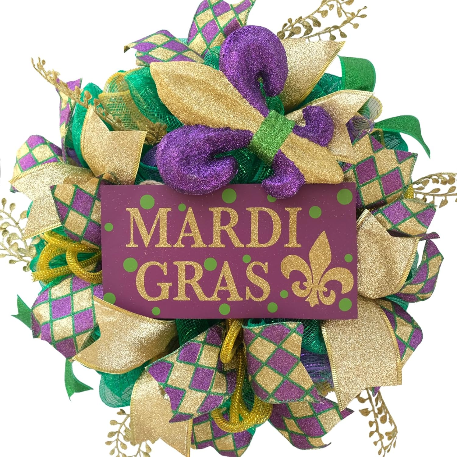 Mardi Gras Wreaths for Front Door, 16