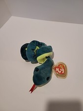 Ty Beanie Baby Hissy Snake Beanbag Plush Original Tag 1997 PE 4185 Gen 5