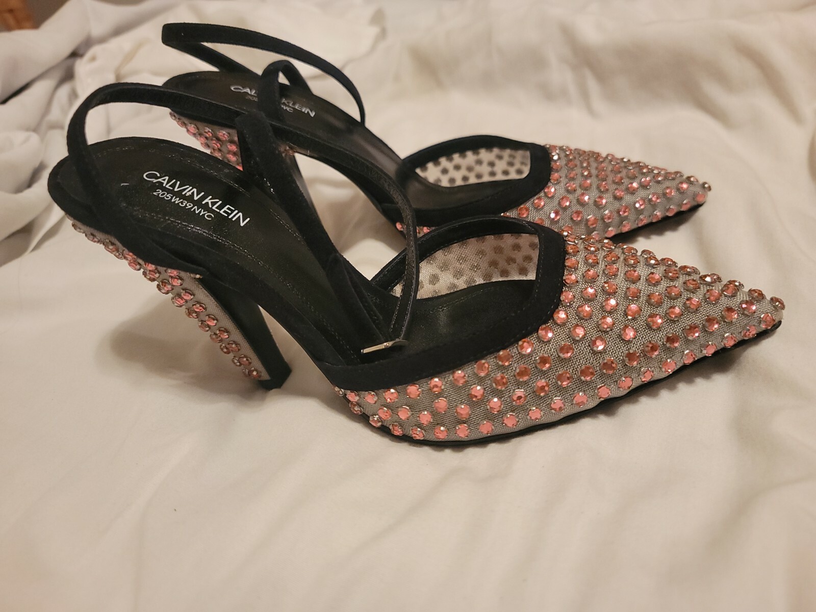 NEW Calvin Klein 205W39NYC Kaileah Pink Natural Crystal Pumps Sz 6.5 RARE 36.5 image 4