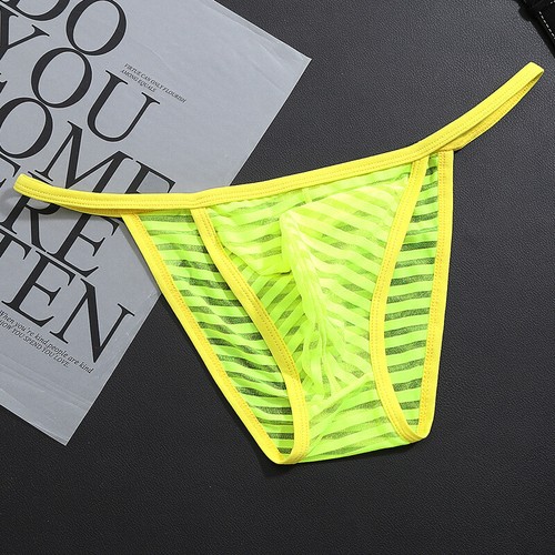 Sexy Herren Gestreift Unterwäsche Tanga Netz Schier Spitze Tasche G-String Sl ⭐ - Bild 6 von 21