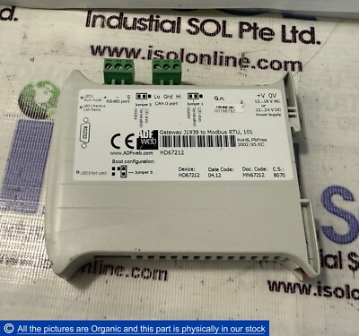 ADFweb HD67212   J1939 to Modbus RTU 101 Slave Converter #F11