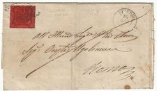 Anciens États pontificaux - 10 c. III émission 1868 sur lettre annulée Piperno