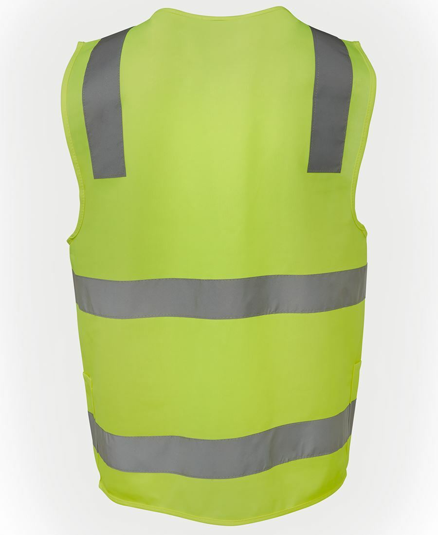 Hi Vis Safety Vest Reflective Tape Zip Up Workwear Pocket Night High ...