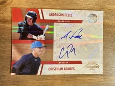 CRISTHIAN ADAMES/ ANDERSON FELIZ 2011 Playoff Contenders AUTOGRAPH #097/149