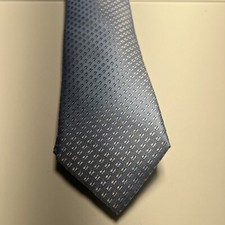 Michael Kors Neck Tie Light Blue Marion Neat Silk Blend MSRP 69.50 NWT