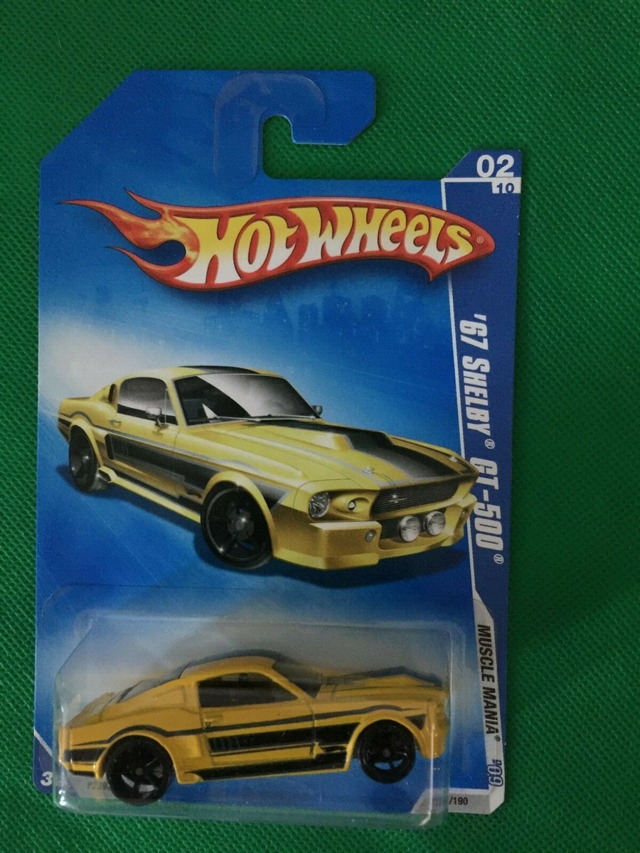 2009 Hot Wheels Muscle Mania '67 Shelby GT 500 Yellow/Black B132