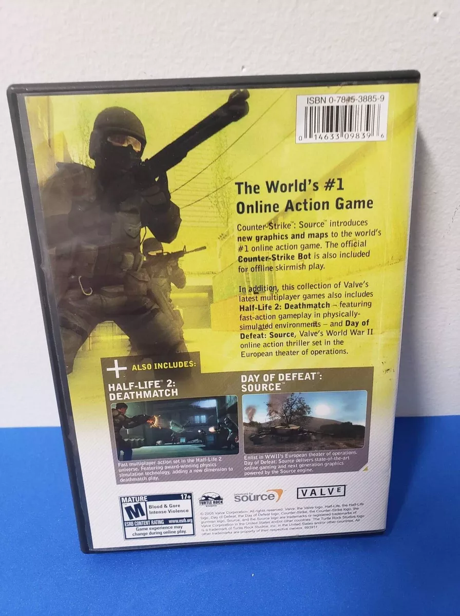 Counter Strike Source PC Game w/ Half Life 2: Deathmatch 4 Discs  14633098396