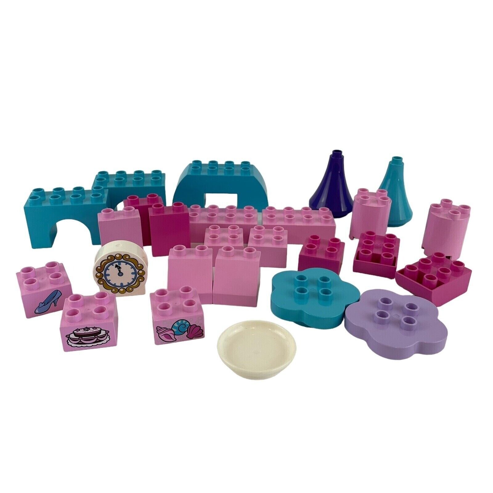 Lego Duplo Princess Castle Replacement Parts Pink Blue Purple  Lot of 26