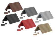 75 Klemmbausteine Dachsteine Dachbausteine Noppen Roof Slopes Ridged Tile MIX