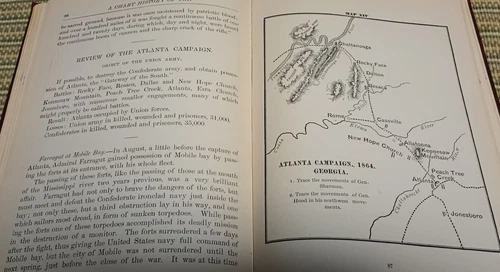 1893; Chart History of the Civil War: Union Army Campaign Maps