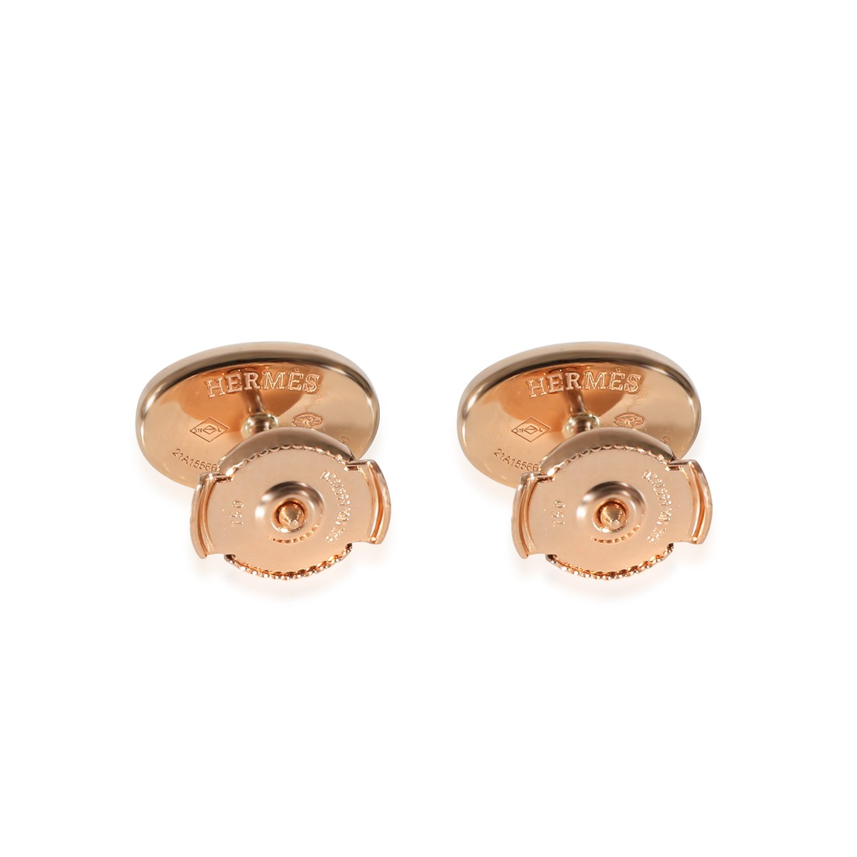 Hermès Chaine d'Ancre Contour Earrings in 18k Rose Gold 0.18