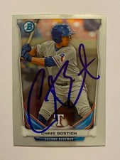 Chris Bostick Signed Bowman #BCP78 2014 Card Texas Rangers Auto MLB RAD