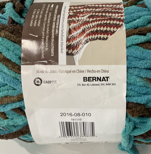 Bernat Blanket Skein Poly 10 Oz 300g Aprox. 220 yds Mallard Wood / Read - Picture 4 of 5