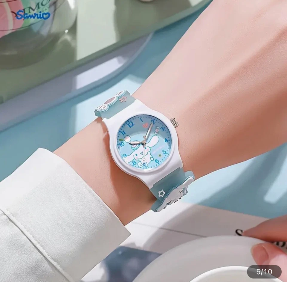 Cinnamoroll Sanrio Kids часы синий новый Kawaii силиконовый - Изображение 2 из 4