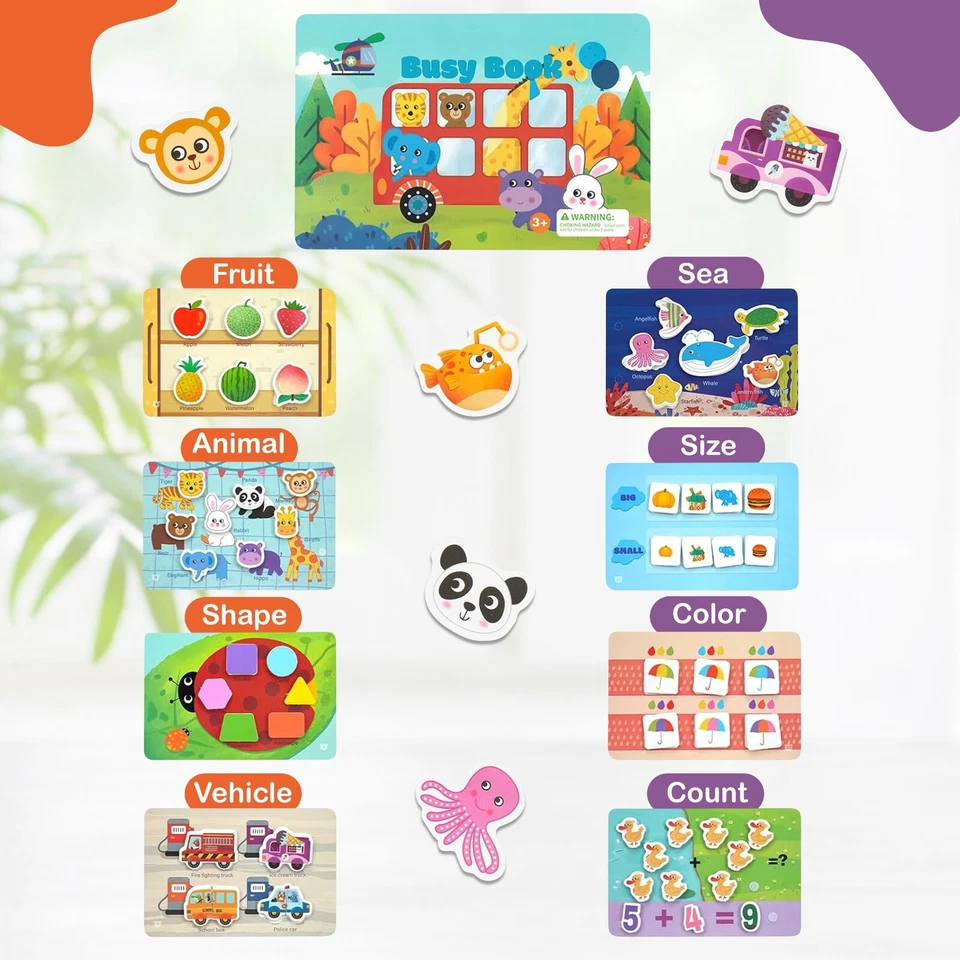 Libro ocupado para niños pequeños, libro Montessori ocupado para niños para desarrollar liderazgo Foto 2 de 4