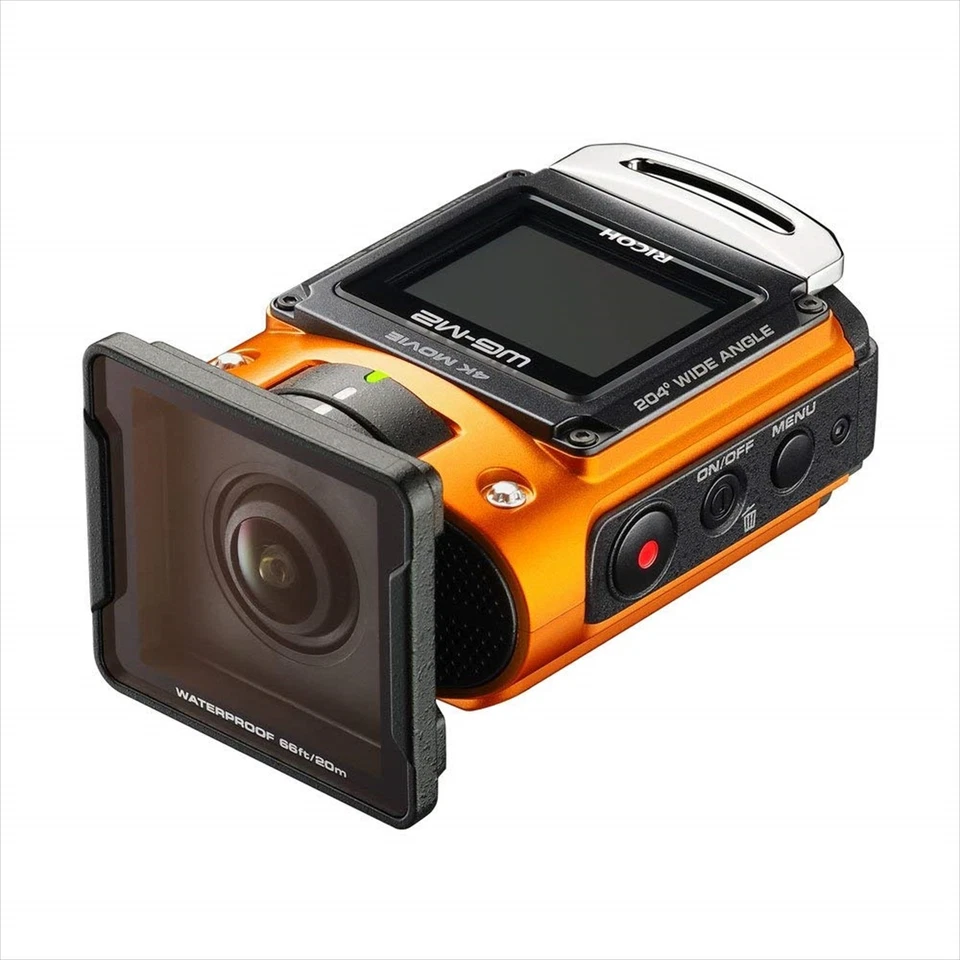 RICOH waterproof action camera WG-M2 Orange 4K Video Wide Angle 03801 Japan - Image 3 of 4