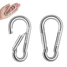 4 Inch Heavy Duty Carabiner Clips,Extra Large Stainless Steel Carabiner for Gym,