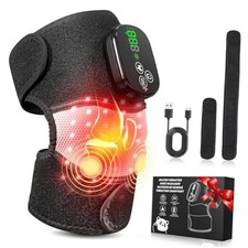 Knee Massager with Heat Vibration, Heated Knee Brace for Relaxation,