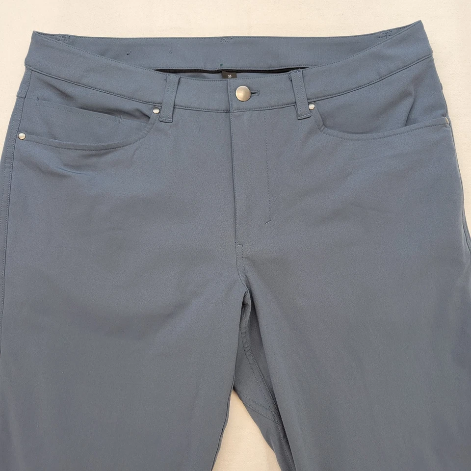 Pantalones Lululemon Para Hombre 33x29 Azul ABC Delgados Warpstreme Atléticos M5AD8S Foto 2 de 4