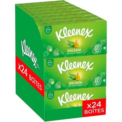 Kleenex Balsam Taschentücher 24x64 Boxen Aloe Vera FSC
