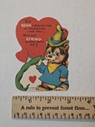 Vintage Valentine’s Day Card Anthropomorphic Mouse W Green Bean  — photo 2