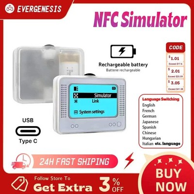 Chargeable Intelligent NFC Simulator Emulator Universal Writer for Switch/SWITCH