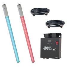 American DJ 2 LED Pixel Tube 360 Color Changing Light LED Pixel 4C Cables