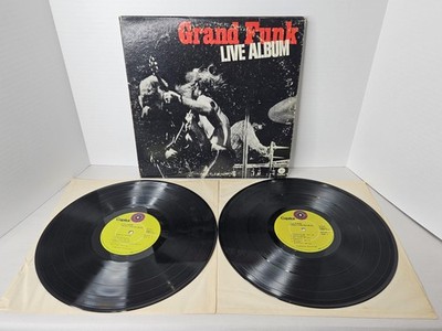 Vintage 1970 Grand Funk Railroad Live Album Vinyl 2LP Capitol Hard Rock Record