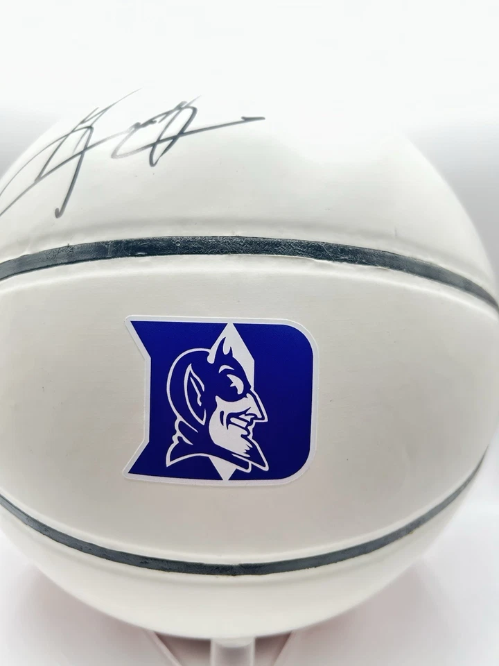 Baloncesto firmado por Grant Hill Duke Blue Devils panel blanco autografiado certificado de autenticidad JSA Foto 3 de 4