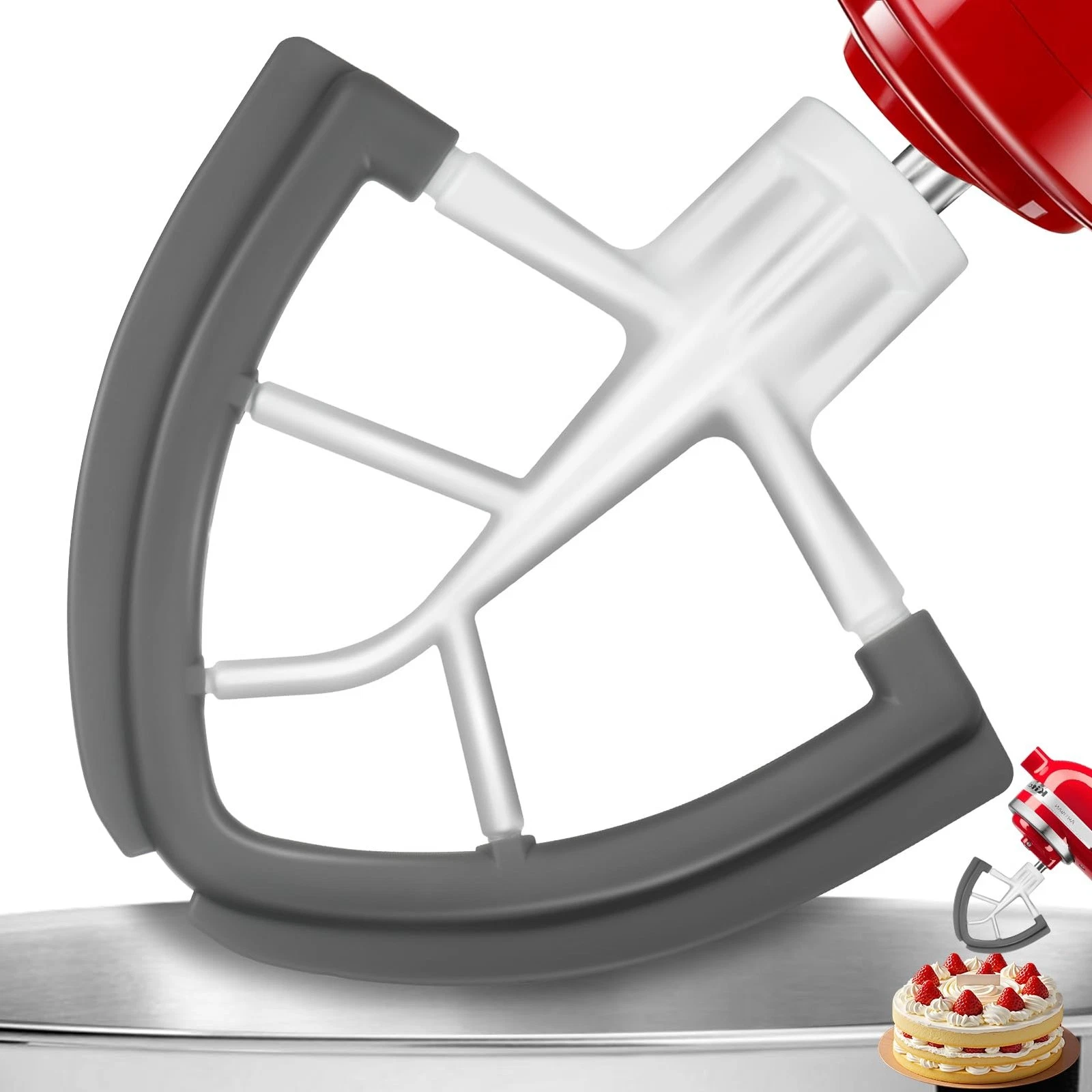 Flex Edge Beater Paddle for KitchenAid 4.5-5QT Tilt-Head Stand Mixer Silicone...