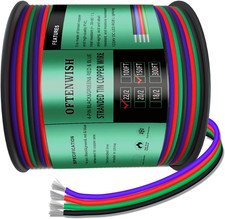 150ft RGB 4 Wire Conductor 22 Gauge Cords 4PIN 22AWG Extension Cable for LED ...
