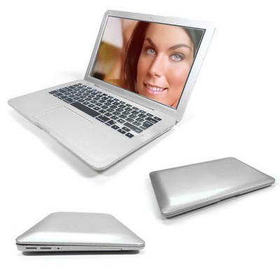 B-Ware | Schminkspiegel MirrorBook Laptop Silber Handspiegel Taschenspiegel Klap
