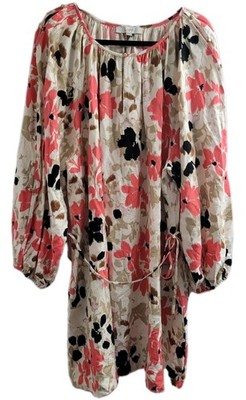 LOFT NWT XXL  Gardenia  Button-Sleeve Mini Dress Spring 2025 Rayon Blend