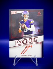 2024 Panini Luminance Year One Signatures RED INK JJ MCCARTHY RC ON CARD Auto/25