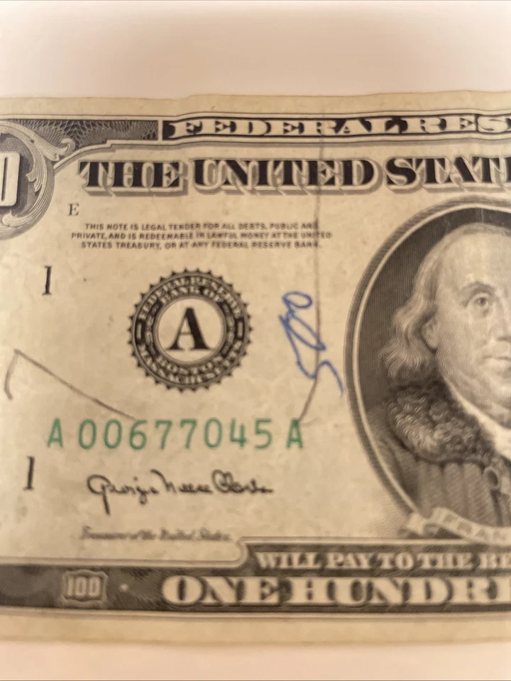 1950 $100 Hundred Dollar Bill Rare Federal Reserve Note Vintage 75 years old - Image 4 of 4