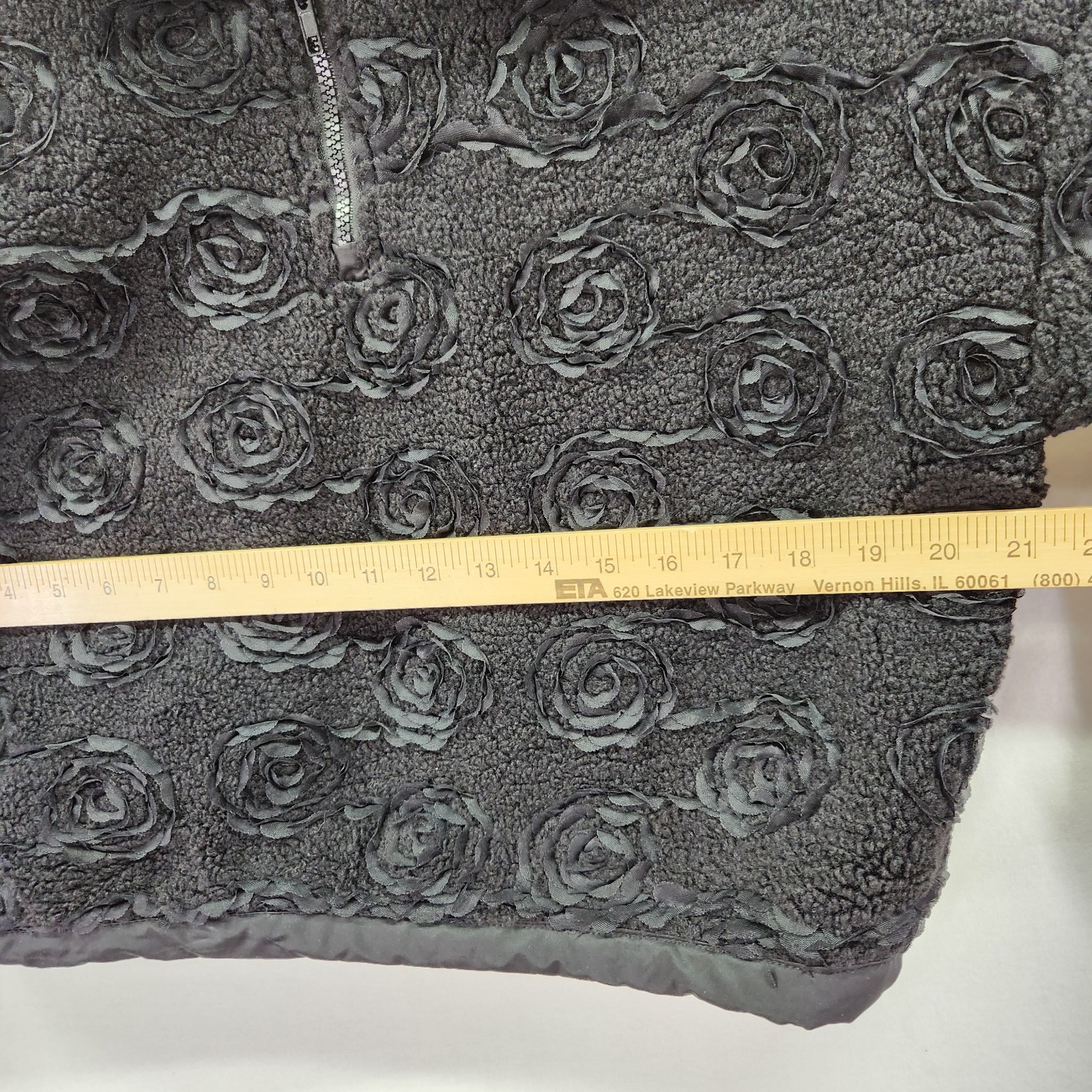 Sofie the Label Black Rose Jacket Small Half Zip … - image 6